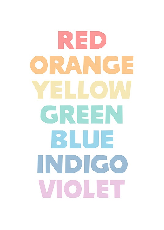 The Colors of the Rainbow Poster