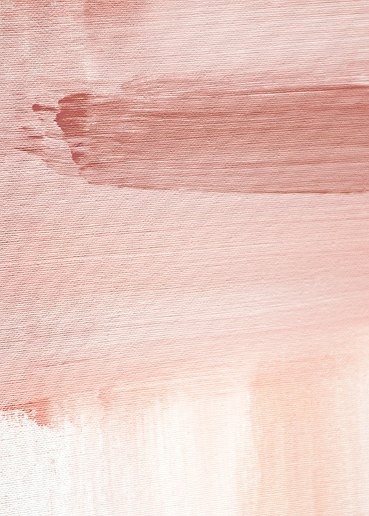 Pink abstract art print painted with pink and white colours