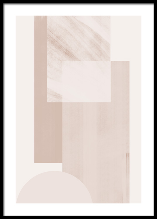 Geometric Shades No2 Poster - Beige shapes - Desenio.co.uk