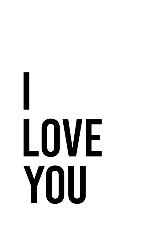 Dear Bed I Love You No2 Poster I Love You Desenio Co Uk