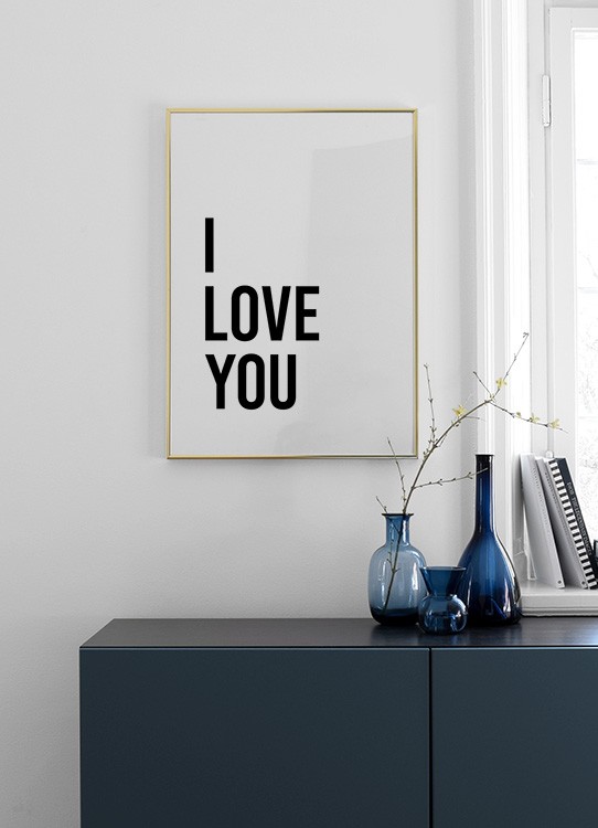 Dear Bed I Love You No2 Poster I Love You Desenio Co Uk
