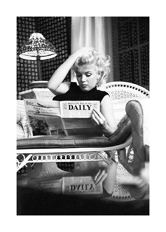 Marilyn Monroe Reading Poster