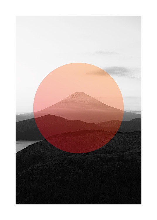 Mt. Fuji Circle Poster / Graphical at Desenio AB (13637)