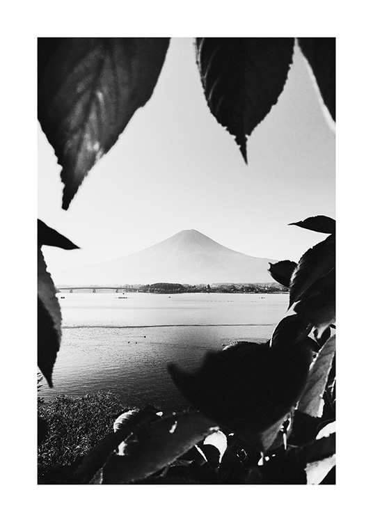 Mount Fuji B&W Poster / Mountains at Desenio AB (13638)