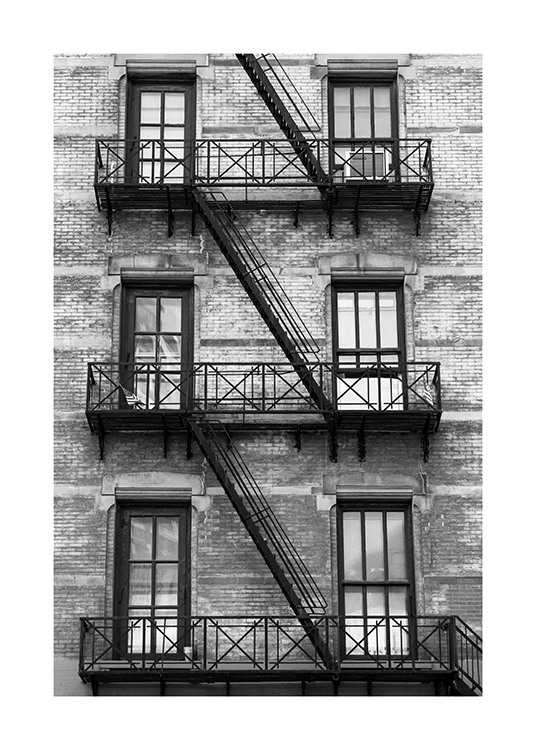 NY Fire Escape Poster / World Cities at Desenio AB (13655)