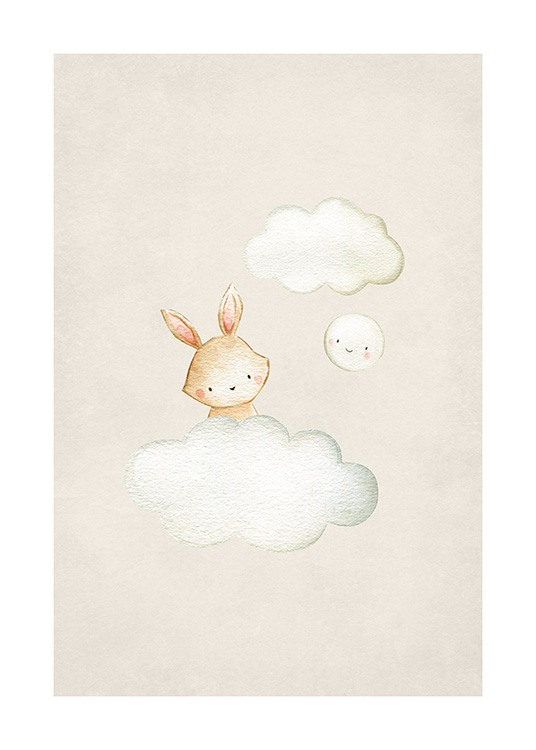 In the Clouds No1 Poster / Animal illustrations at Desenio AB (13717)
