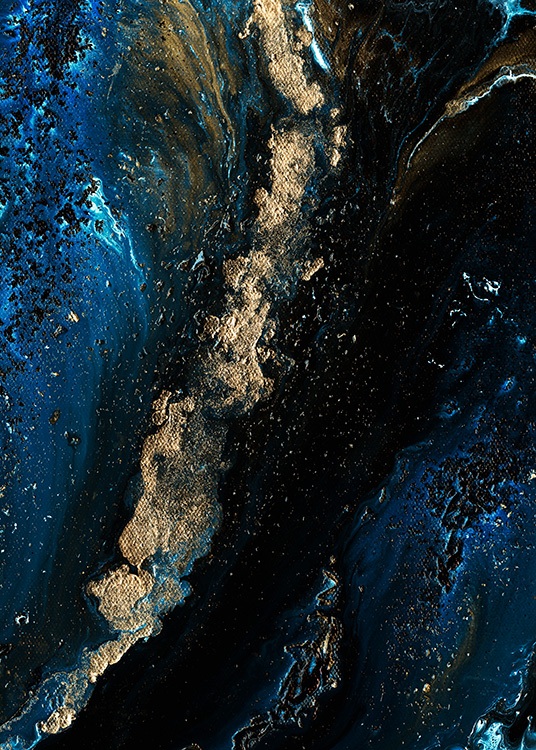 Blue Paint No2 Poster