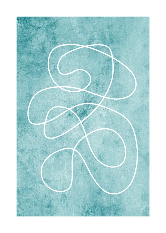 Abstract Teal Art Poster / Abstract art prints at Desenio AB (13779)