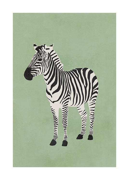 Graphic Zebra Poster / Animals at Desenio AB (13785)