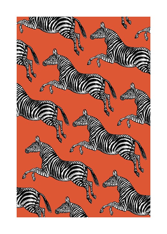 Vintage Zebras Poster / Animals at Desenio AB (13787)