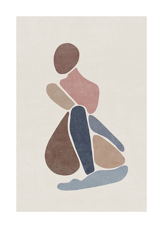 Female Color Blocks No1 Poster / Illustrations at Desenio AB (13797)