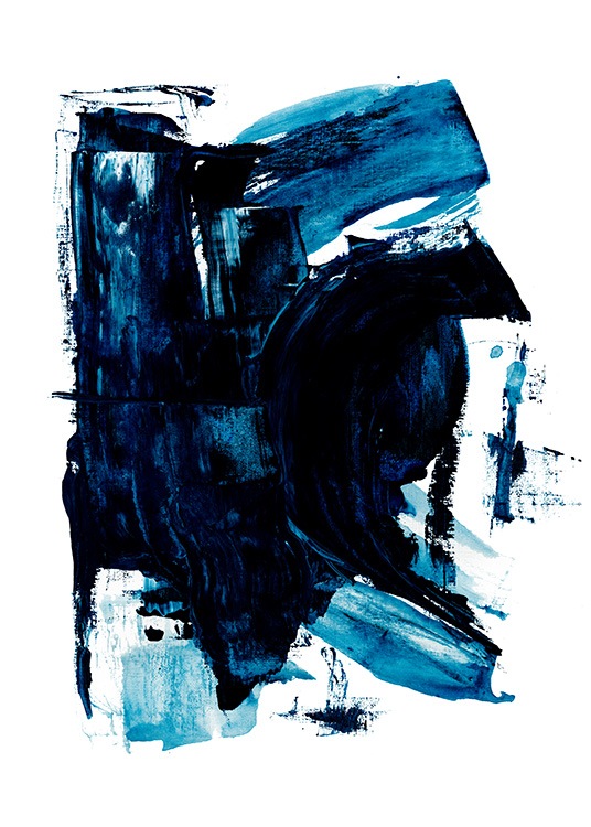 Blue Painting No2 Poster / Abstract art prints at Desenio AB (13842)