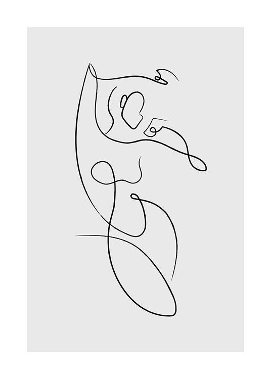 Abstract Femme Lines No2 Poster / Line Art at Desenio AB (13854)