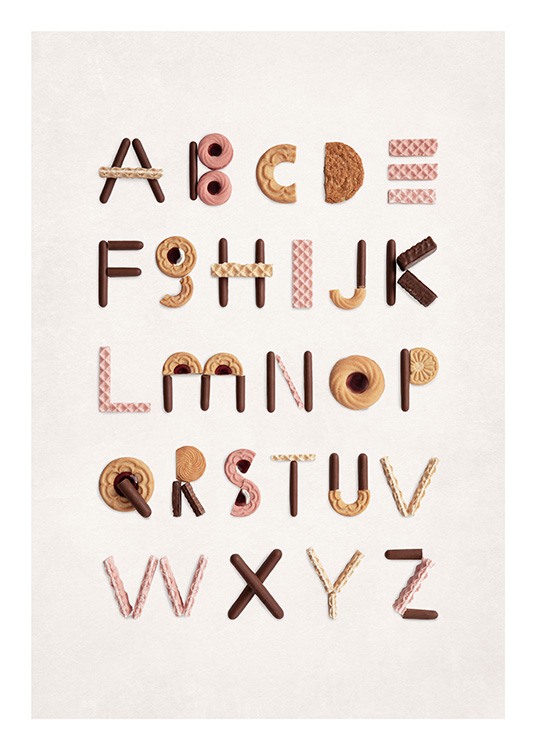 Cookie Alphabet Poster / Alphabet at Desenio AB (13902)
