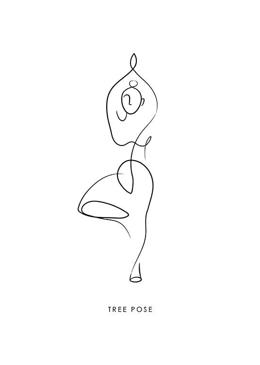 - A yoga woman in illustration