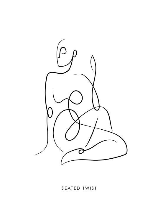 - An illstration of a woman in a yoga position