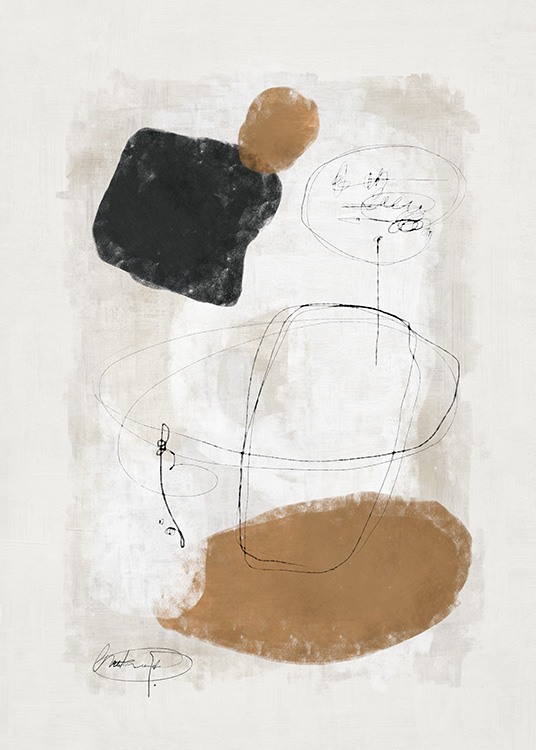 Painted Abstract No1 Poster