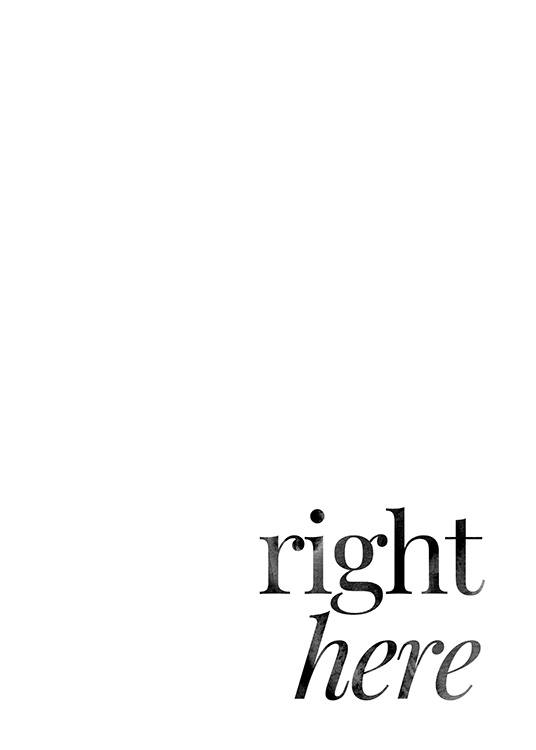 Right Now Poster Text Poster Desenio Co Uk