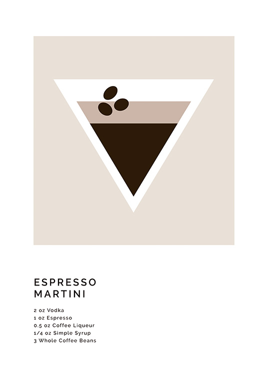 Graphic Espresso Martini Poster