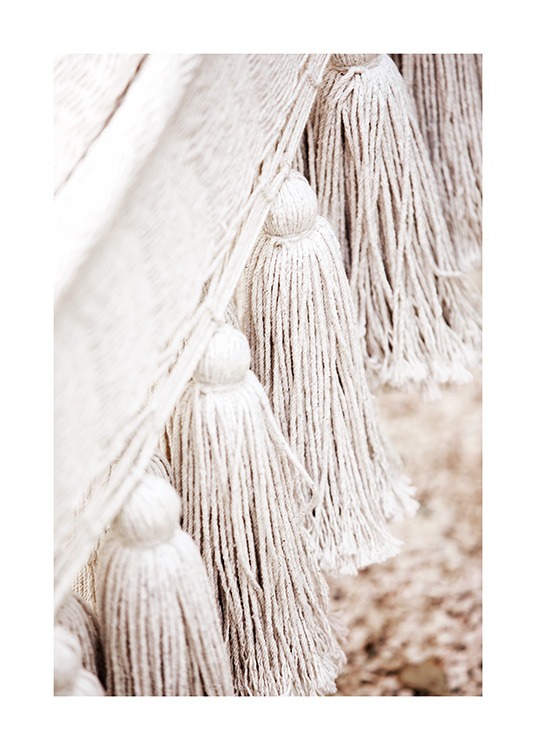  – Photograph with close up of white tassels