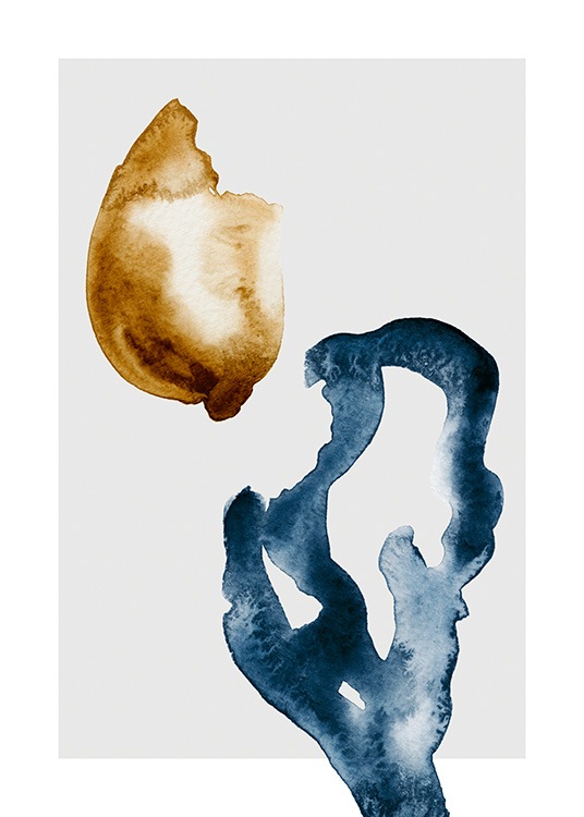 Abstract Floral No1 Poster