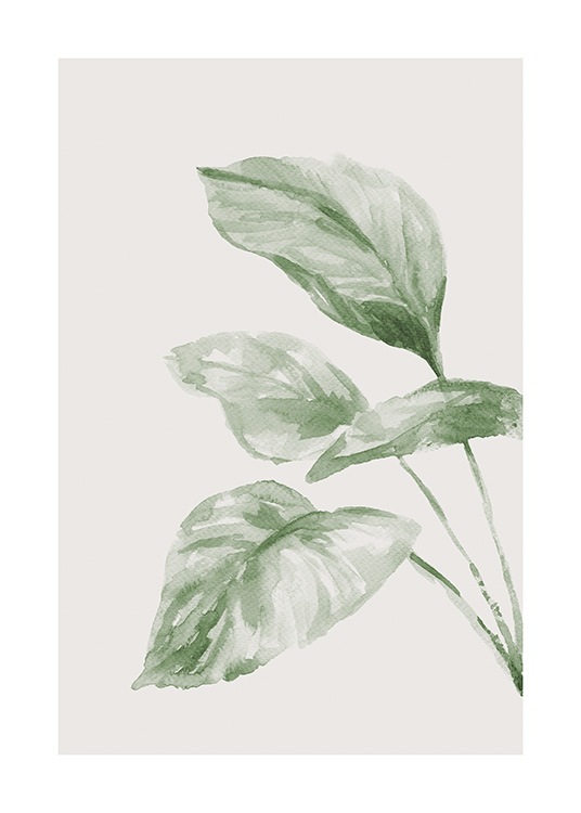 Painted Leaf No2 Poster