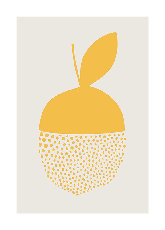 Yellow Dotted Citrus Poster
