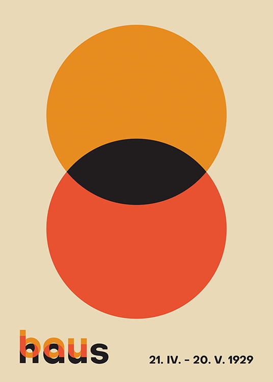 Bauhaus Circles Poster