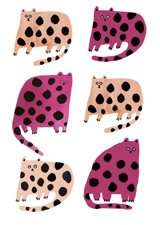 Colourful Cats Poster