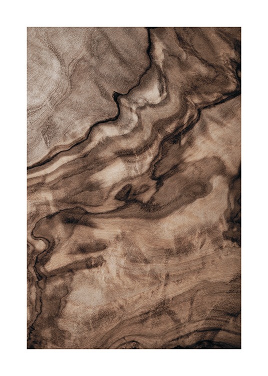 – Photograph with close up of a piece of wood, with ridges in it