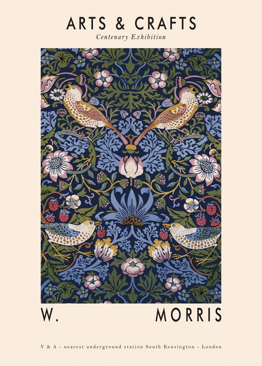 Arts & Crafts Floral Poster