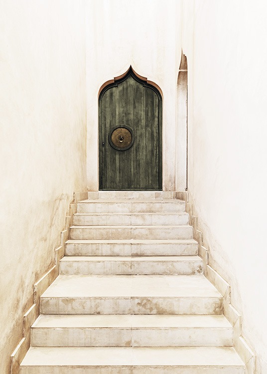 Marrakech Green Door Poster