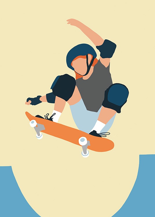 Skateboarder No2 Poster