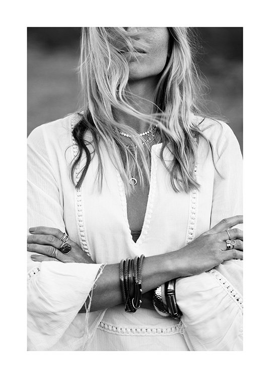 white bohemian shirt