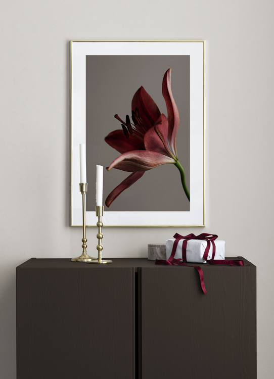 Red Flower Poster Flower in red desenio.co.uk