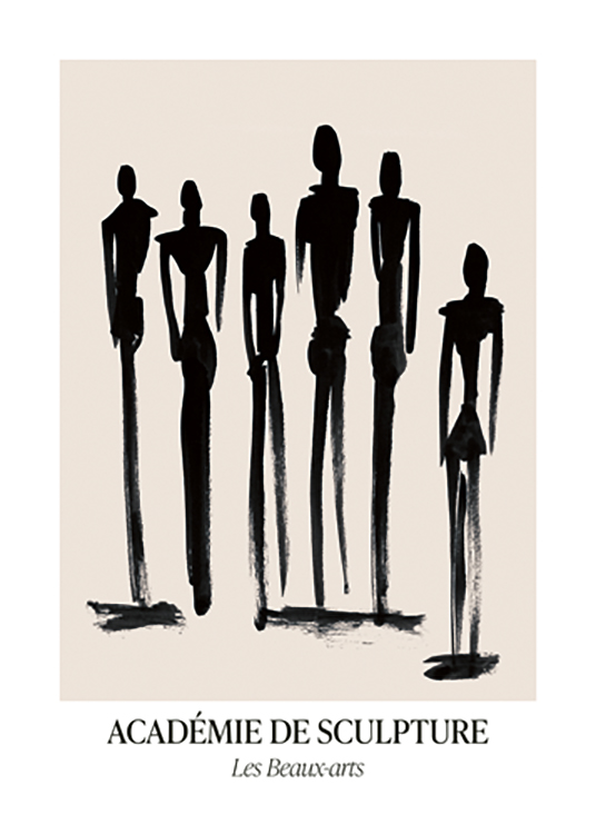  – Graphic illustration of a group of body silhouettes in black on a beige background with text underneath