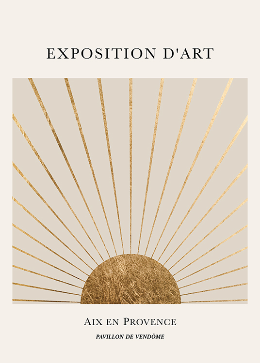 Exposition D'Art Gold Poster