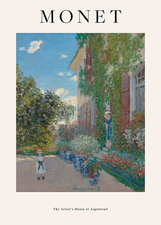  – Painting by Monet of his house at Argenteuil covered in flowers and leaves
