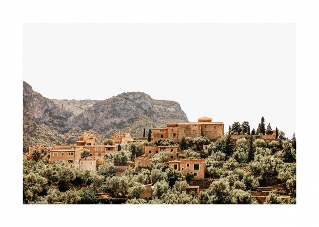  – A landscape photograph of a town in Mallorca, Spain
