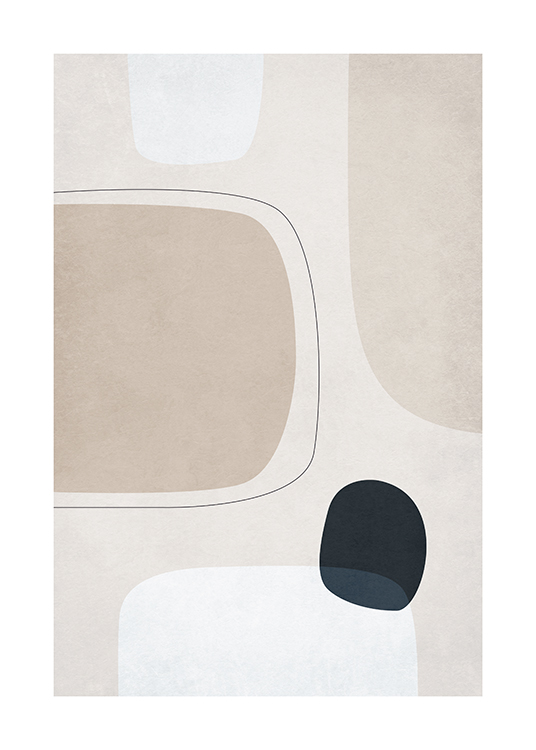 Graphic Neutrals No1 Poster