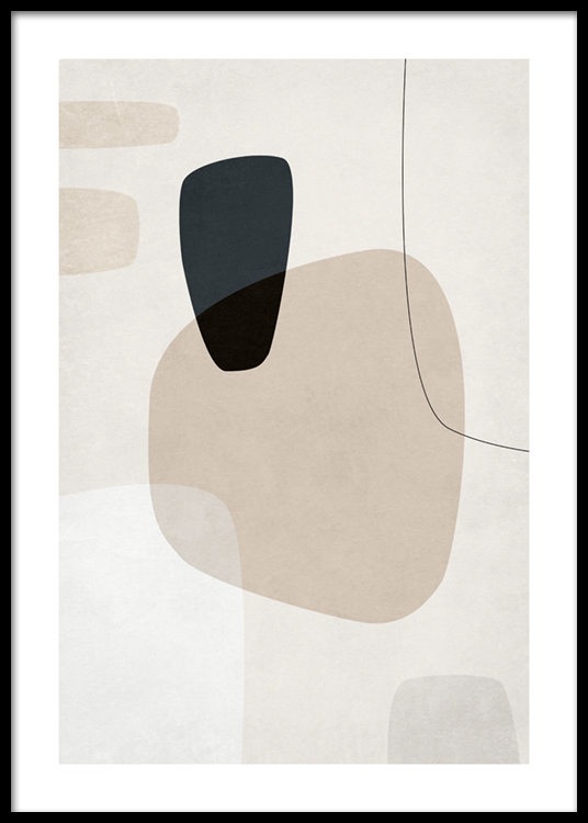 Graphic Neutrals No3 Poster - Neutral graphic shapes - desenio.co.uk