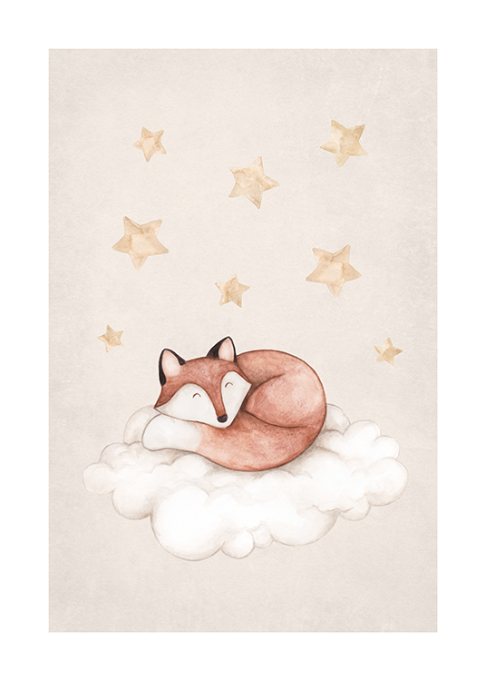 Dreaming Fox Poster