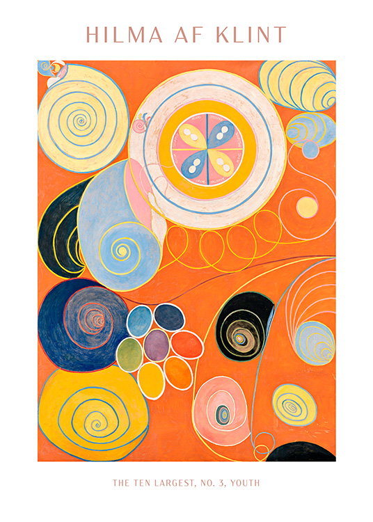 – Hilma Af Klint - The Ten Largest, No. 3, Youth - A Hilma Af Klint abstract print with an eye-catching colour