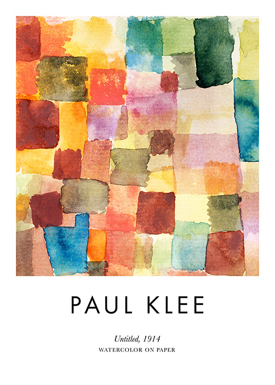 – Paul Klee - Untitled. A cool print with squares in different colours and shapes