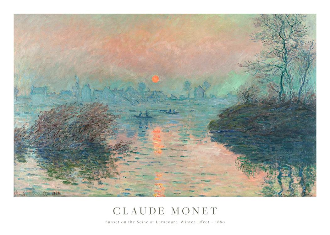 – A green landscape print by Claude Monet. A classic art print to put in your home decor