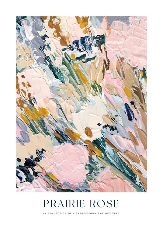 – Hand-painted abstract art print in pastel colours