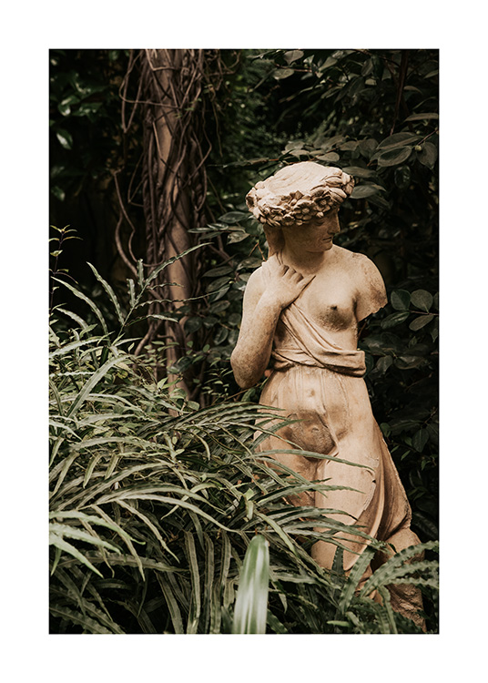  – A statue among plants