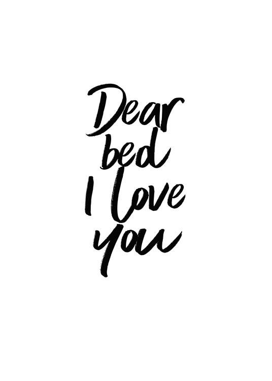 Dear Bed Poster / Text posters at Desenio AB (2058)