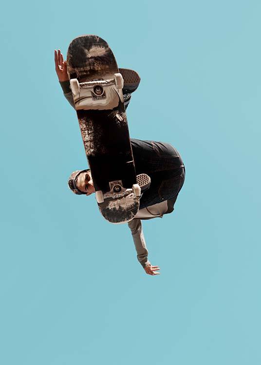  - Great photo art of a skateboarder in the air.