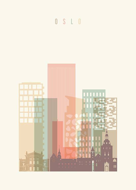 Oslo Skyline Poster